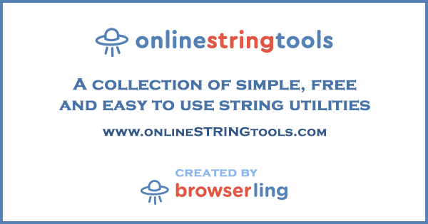 Online String Tools for Programmers